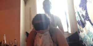 Naughty Little Maid Gets Blindfolded and Fucked Like a Slut