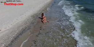 Thots?T?Op?.?Com - Barely Legal Teen Fondles Boobs On Beach