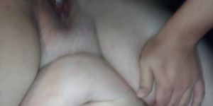 Quickie with bbw young mother ends in creampie