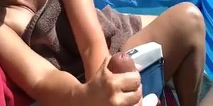 Beach Handjob Cumshot