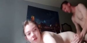Femboy fucked his ass and filled the magic mirror with sperm ...