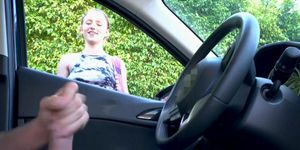 Car Jacking, She lets Him Cum (Blondie Anderson, amateur )