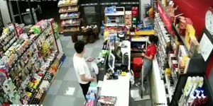 employee ignores a flasher