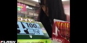 Cum on Japanese Teen in Store