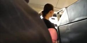 Cock Flash On Train Behind Asian Woman