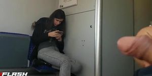 Dickflash Teen on Train