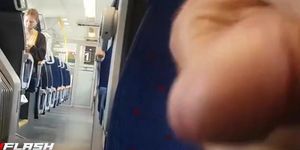 Flash Blonde Milf On Train 2