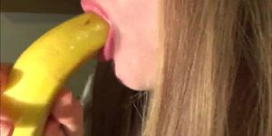 Peas And Pies Banana Toy Sucking Video