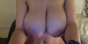 huge bouncing tits on webcam