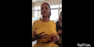 Braless Rihanna Hard Nipples Pierced Nipples Bouncing Boobs In Public