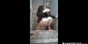 Hidden cam in womens restroom