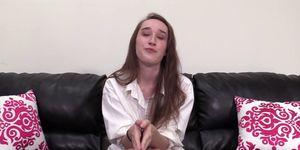 Petite Young Mila Facialized After Banging Audition