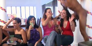 MILF bride deepthroats at bachelorette party - video 1