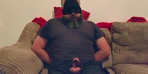 Daddy Tied Up With Vibrator On Dick