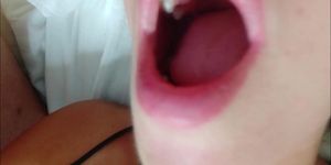 SWALLOW CUM FOR THE FIRST TIME AND GAG ON CUM - VERY HOT GIRL SWALLOWS CUM SHOT