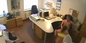 Secretary gets fucked on hidden office camera