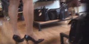 pantyhose heels voyeur