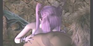 Cute 3D anime batgirl sucking and riding cock