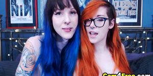 CAM4FREE - Wild Emo Babes And A Tgirl Fucking Each Other