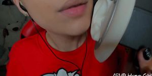 HoneyGirl Closeup ASMR Earlicking