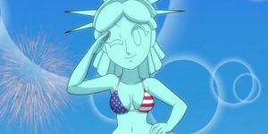 3D Animation - Hot Lady Liberty - Part 1
