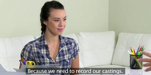 Shy girl gets a casting of her life