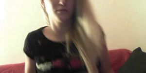 Hot blonde shows her big perfect tits - video 3