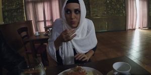 Sexy Arab girl banged on table