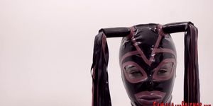 Kinky latex tgirl fucks