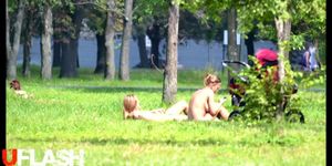 Spy on Russian Girls Sunbathing Topless in Pub ...