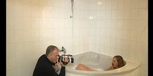 Getting filmed in the bath - Julia Reaves