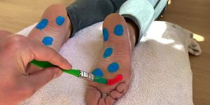 Foot painting tickling pt2