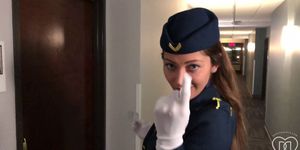 Naughty stewardess and my first pilot (Dani Daniels)