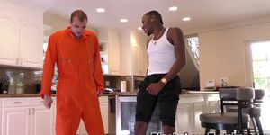 Convict sucks black dick