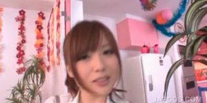Japanese schoolgirl flashing her pissing pussy upskirt
