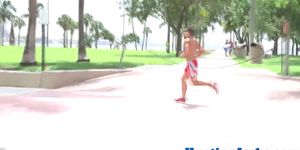 Jogging jock assfucked after getting pickedup