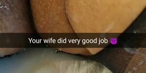 My wife pussy well used after another gangbang! How much did guys cum in her? [Cuckold. Snapchat]