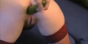 Stuffed Cucumber Anal Sex Ass Gape
