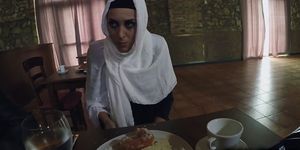 Lovely arab chick got her tight pussy fed by a thick wiener