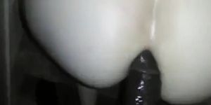 White girl takes a huge black dick deep in her ass