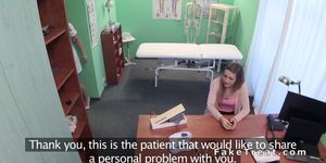 Nurse fingering and licking lesbian patient