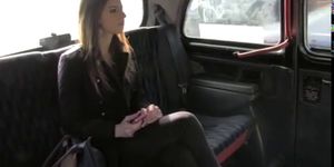 Amateur pays taxi with an ass fuck