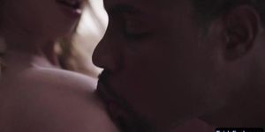Ts stunner Casey Kisses gives DeAngelo Jacksons cock a wet sucking bj