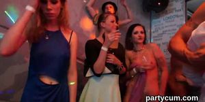 Nasty chicks get completely crazy and undressed at hardcore party