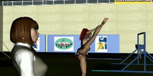 Nerdy girl fucks a cheerleader babe