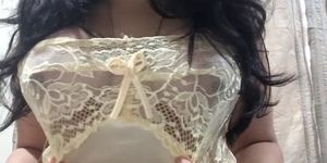 Self Breast Bondage Girl - Tied Tight Tits