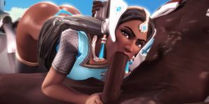 Overwatch 3D Naughty Heroes Sucking a Huge Thick Dick