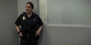 Femdom cops cockride and facesit on black guy