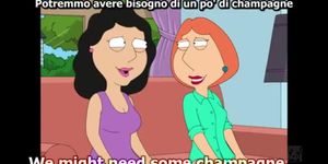 FAMILY GUY - Lois hot lesbian kiss - funny clip - sexy wives making out - milfs having sex