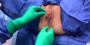 Sexy surgeon presents labiaplasty - hoodoplasty